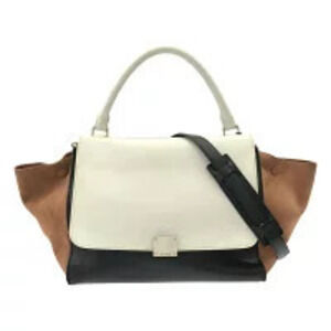 Celine Trapeze bag tricolor white top flap